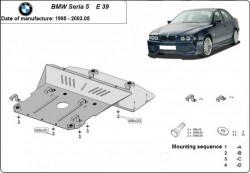 Unterfahrschutz Motorschutz BMW 5 Saloon (E39) E39 - Stahl