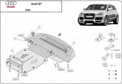 Unterfahrschutz Motorschutz AUDI Q7 - Stahl