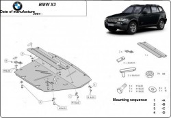 Schutz für Kühler BMW X3 (E83) E83 - Stahl