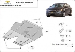 Unterfahrschutz CHEVROLET AVEO Hatchback (T300) - Blech