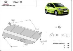 Unterfahrschutz Motorschutz CITROËN C3 II (SC_) - Stahl