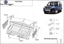 Unterfahrschutz Motorschutz FIAT DOBLO CARGO VAN (223) 1.6 | 1.9D - Stahl