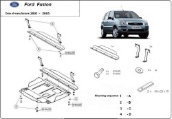 Unterfahrschutz Motorschutz FORD FUSION - Stahl