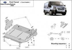 Unterfahrschutz Motorschutz FORD TRANSIT VI (FY) Minibus - Stahl