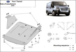 Unterfahrschutz Motorschutz FORD TRANSIT VI (FY) Flatbed - Stahl
