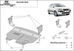 Unterfahrschutz Motorschutz HYUNDAI GETZ Hatch - Stahl