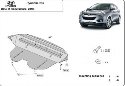 Unterfahrschutz Motorschutz HYUNDAI ix35 (LM, EL, ELH) - Stahl