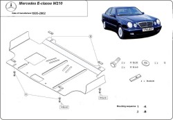 Unterfahrschutz Motorschutz MERCEDES-BENZ E-CLASS Platform/Chassis (VF210) all - Stahl