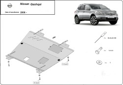 Unterfahrschutz Motorschutz NISSAN QASHQAI 1.6 | 2.0 - Stahl