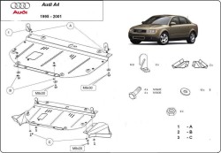 Unterfahrschutz Motorschutz AUDI A4 B5 Avant/Estate (8D5) 1.6 | 1.8 | 1.9TDI - Stahl