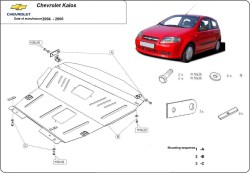 Unterfahrschutz Motorschutz CHEVROLET AVEO / KALOS Hatchback (T200) - Stahl