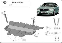 Unterfahrschutz Motorschutz AUDI A3 Limousine (8VS, 8VM) - Stahl