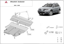 Unterfahrschutz Motorschutz MITSUBISHI LANCER CARGO Box Body/Estate (CS_W) all - Stahl