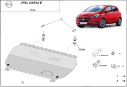 Unterfahrschutz Motorschutz OPEL CORSA E Van (X15) all - Stahl