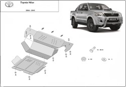 Unterfahrschutz Motorschutz TOYOTA HILUX Platform/Chassis (_N1_, _N2_) - Stahl