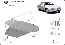 Unterfahrschutz Motorschutz ALFA ROMEO 159 Saloon all - Stahl