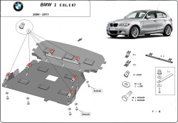 Unterfahrschutz Motorschutz BMW 1 (E81 3-DOOR & E87 5-DOOR) - Stahl
