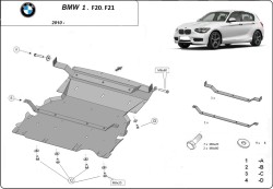 Unterfahrschutz Motorschutz BMW 1 (F20) - Stahl