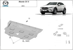 Unterfahrschutz Motorschutz MAZDA 2 Hatchback (KB) - Stahl