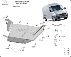 Unterfahrschutz Motorschutz MERCEDES-BENZ SPRINTER 4-T VAN (904) all - Stahl
