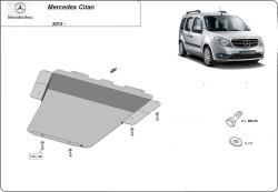 Unterfahrschutz Motorschutz MERCEDES-BENZ CITAN Panel Van (415) - Stahl