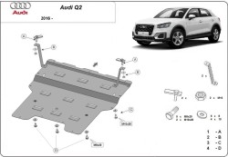 Unterfahrschutz Motorschutz AUDI Q2 (GAB) - Stahl