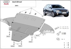 Unterfahrschutz Motorschutz AUDI A6 C6 ALLROAD (4FH) - Stahl