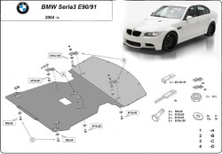 Unterfahrschutz Motorschutz BMW 3 Touring (E91) E90 | E91 - Stahl