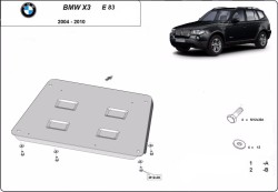 Unterfahrschutz Motorschutz BMW X3 (E83) - Stahl