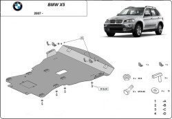 Unterfahrschutz Motorschutz BMW X6 (E71) - Stahl