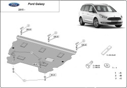 Unterfahrschutz FORD MONDEO V Hatchback (CE) - Blech