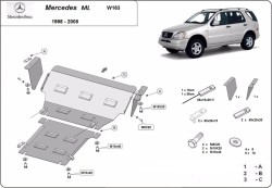 Unterfahrschutz Motorschutz MERCEDES-BENZ M-CLASS (W163) - Stahl
