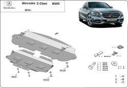 Unterfahrschutz Motorschutz MERCEDES-BENZ C-CLASS T-Model (S205) 4x2 - Stahl