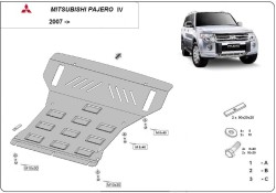 Unterfahrschutz Motorschutz MITSUBISHI SHOGUN/PAJERO III (V60) - Stahl