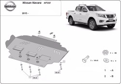 Unterfahrschutz Motorschutz NISSAN NAVARA Platform/Chassis (D23) - Stahl