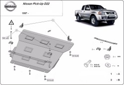 Unterfahrschutz Motorschutz NISSAN PICK UP (D22) - Stahl