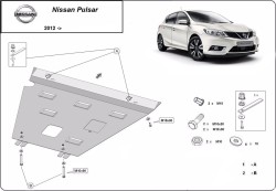 Unterfahrschutz NISSAN PULSAR Hatchback (C13) - Blech