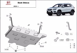 Unterfahrschutz Motorschutz SEAT ATECA (KH7) - Stahl