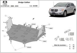 Unterfahrschutz Motorschutz DODGE CALIBER - Stahl