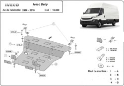 Unterfahrschutz Motorschutz IVECO DAILY III Box Body/Estate all - Stahl