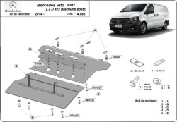 Unterfahrschutz Motorschutz MERCEDES-BENZ VITO Tourer (W447) - Stahl