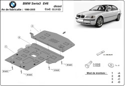 Unterfahrschutz Motorschutz BMW 3 Compact (E46/5) - Stahl