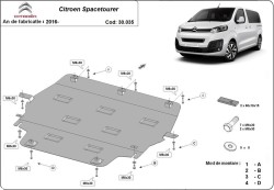Unterfahrschutz Motorschutz CITROËN C4 SPACETOURER (3D_) - Stahl