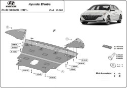 Unterfahrschutz Motorschutz HYUNDAI ELANTRA Saloon - Stahl