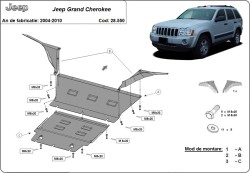 Unterfahrschutz Motorschutz JEEP GRAND CHEROKEE III (WK) - Stahl