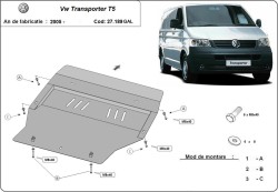 Unterfahrschutz Motorschutz VOLKSWAGEN TRANSPORTER T5 Minibus (7HB, 7HJ) - Stahl