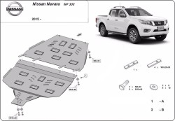 Getriebeschutz NISSAN NP300 NAVARA Pickup (D23) - Blech
