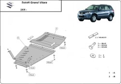 Getriebeschutz SUZUKI GRAND VITARA II - Stahl