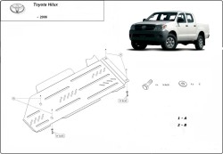 Schutz für Differential und Getriebeschutz TOYOTA HILUX VI Pickup (_N1_) - Stahl