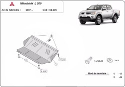 Schutz für Kühler MITSUBISHI L 200 / TRITON (KJ_, KK_, KL_) - Stahl